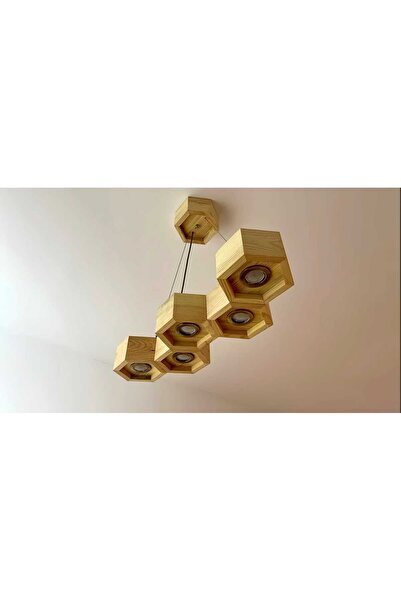 HoneyGlow ahşap avize