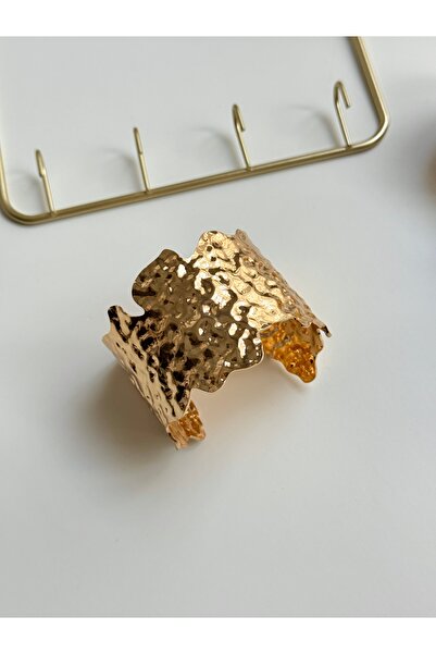 YOUES JEWELRY Βραχιόλι με χοντρές χειροπέδες ρυθμιζόμενο Unisex Χρυσό Νέο Μοντέλο