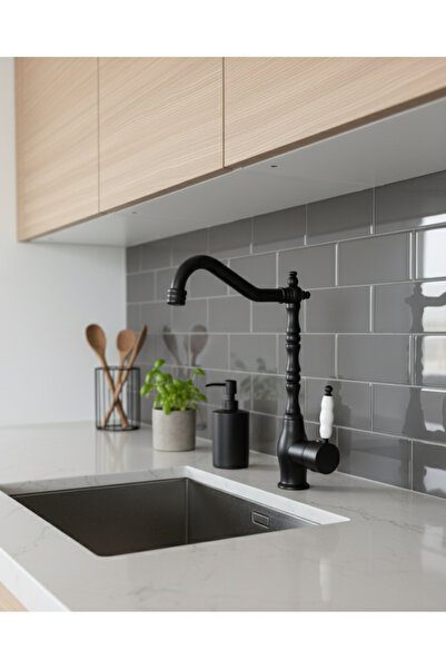 RUDİ ARMATÜR Rudi 360 °   Brass Rustic Sink Faucet with Swivel Body – Black”-Brass