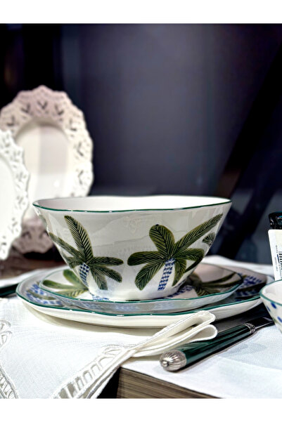 Mikasa Moor Palm Green Blue 2-Piece Bowl Set 20cm P374.121454