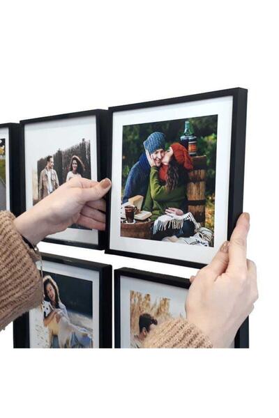 Senden Hediye Adhesive Plug-In Square Frame - Black Pack of 3