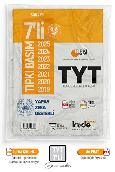 İrade Yayınları 2026 YKS TYT Ösym Çıkmış Soru Son 7 Yıl Fasikül Tıpkı Basım Ç...