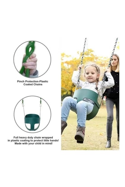 huitich Baby Swing Set Green