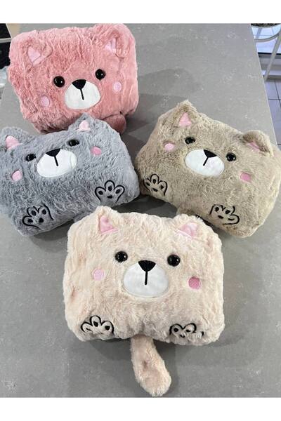 Löwin Sevimli Hayvan Figürlü El Geçmeli Yumuşak Peluş Sıcak Su Torbası | 1 Litre