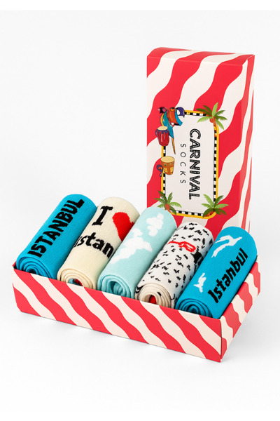 CARNAVAL SOCKS Istanbul Themed Set of 5 Colorful Socks |   Unisex Gift Boxed ...