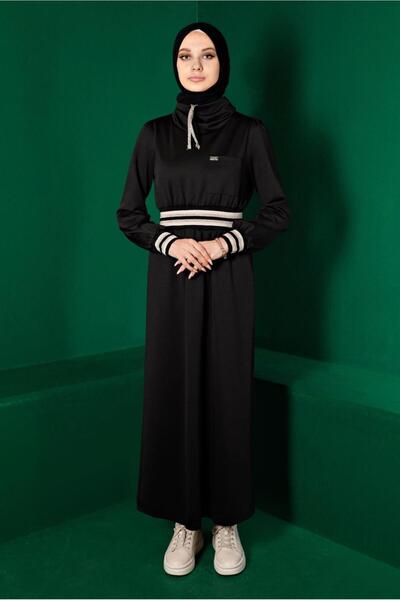 Alvina BELİ VE MANŞETLERİ LASTİKLİ ELBİSE 43327