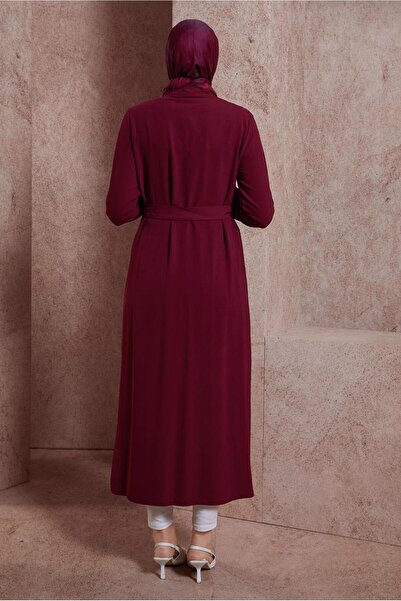 Alvina Long Tunic - Floral Embroidery, Button and Belt 43732