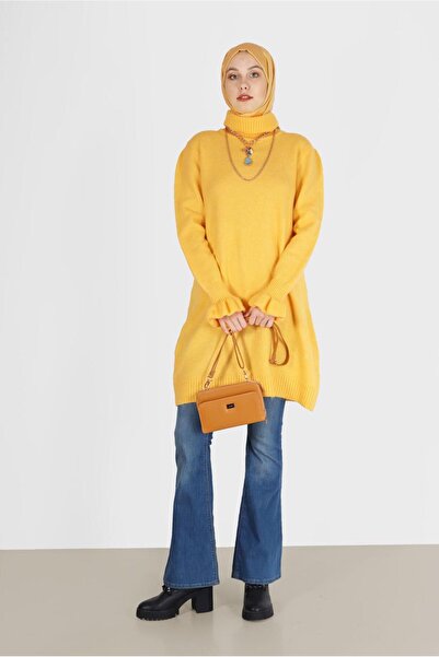 Alvina CUFFS FRILLED FISHER COLLAR KNITWEAR TUNIC 42056