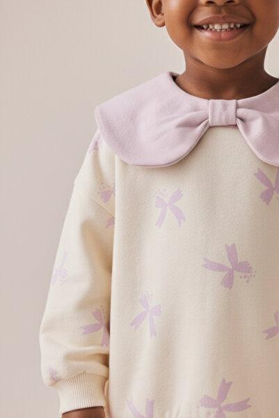 Minipodyum Kız Çocuk Fiyonk Yaka Detaylı Taytlı İkili Takım