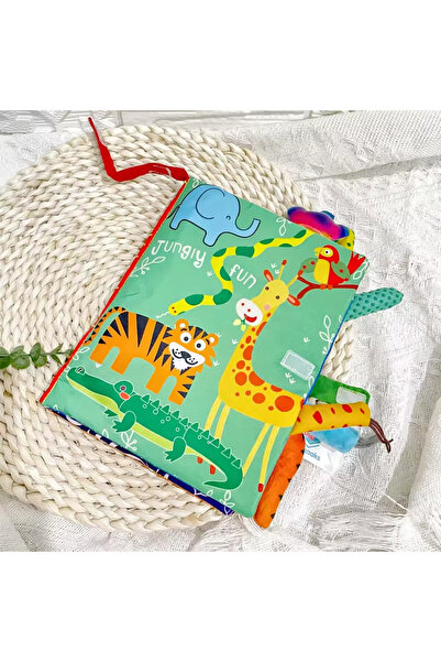 Tiger 0-36M Baby Early Learning Toy Tail Cloth Book Parent-child Interactive Sound Paper Puzzle Clot