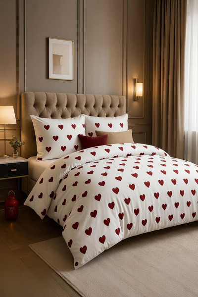 Lorateks Claire Double Duvet Cover Set with Elastic Sheets |   Pillow |   Dow...