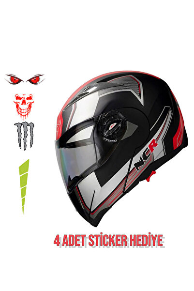 NCR Çene Açılır Kask Vizörlü Ece Belgeli
