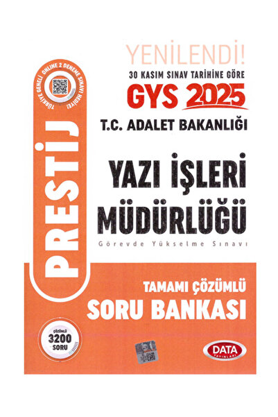 Data Yayınları 30 Kasım Sınav Tarihine Göre 2025 Gys Adalet Bakanlığı Yazı Iş...