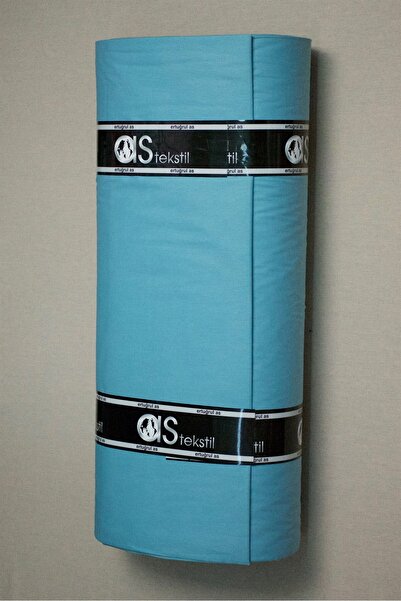 AS TEKSTİL Poplin Kumaş Açık Petrol %100 Pamuk Süper Lüks Akfil (1 METRE)