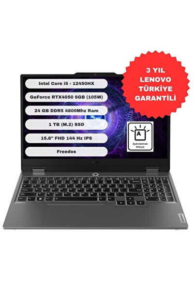 LENOVO LOQ 15IAX9 Intel Core i5 12450HX 24GB 1TB SSD RTX4050 Freedos 15.6'' FHD 83GS00QETR