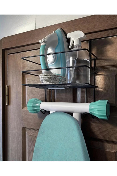 Egem Home Siyah Paslanamaz Kapı Arkası Ütü Ve Ütü Masası Askısı Ütü Düzenleyi...