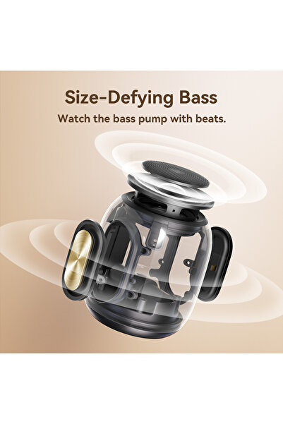 Tronsmart T8 Mini 16W Bluetooth Speaker, 360° Sound, IPX7 Waterproof, 20H Playtime, TWS, Black