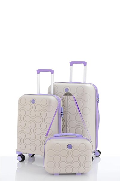 MÇS Mçs Polipropilen 3'lü Valiz Seti Orta & Kabin & Makyaj V376