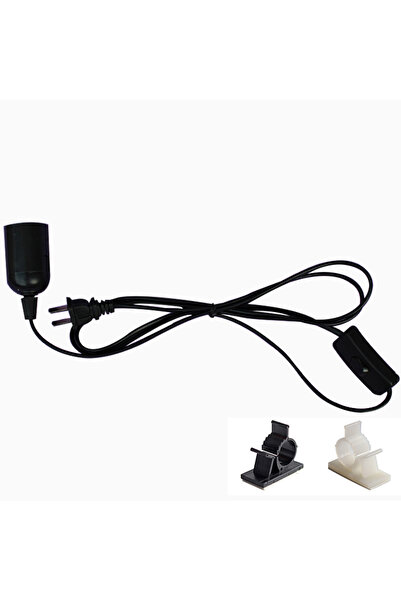 Choice 1 PCS US and Cable clamp E27 Lamp Bases Pendant Lights 1.8m Power Cord Cable EU/US Plug Adapter Wit