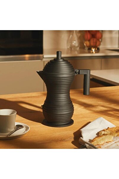 Alessi Pulcina Espresso Machine Black 20X12X26 cm