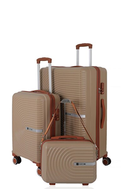 MÇS Mçs Polipropilen 3'lü Valiz Seti Büyük & Kabin & Makyaj V374