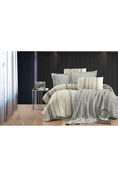 ZEBRACASA Zebra Casa Laden Bedspread Set Gray Zc02-6