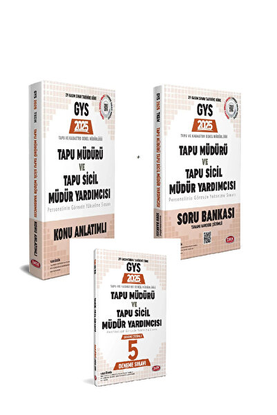 Data Yayınları Data 2025 GYS Tapu Kadastro Tapu Müdürü ve Sicil Müdür Yardımc...
