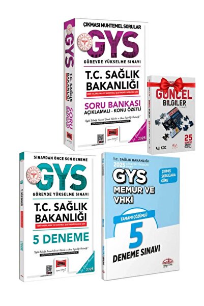 Yargı Yayınları 2025 Yargı GYS Sağlık Bakanlığı Görevde Yükselme Soru Bankası...