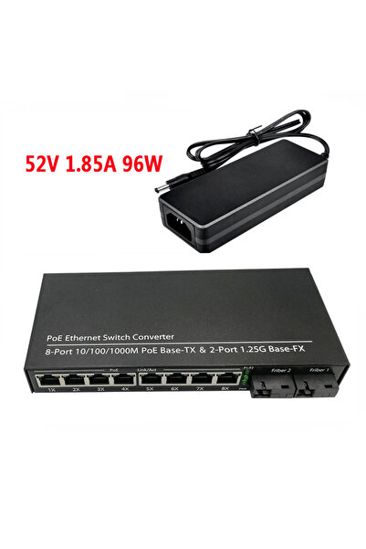 Choice 2F8E POE Switch POE Switch Gigabit Ethernet Switch Media Converter Fib...