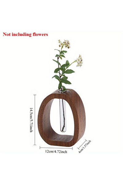 Choice Large Solid Wood Flower Utensil Creative Flower Arrangement Simple Glass Plant Flower Insert Mini Wa