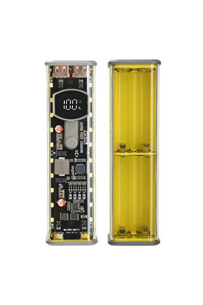 Choice Yellow 8*18650 Battery Case PD 45W Super Fast Charging Transparent Rec...