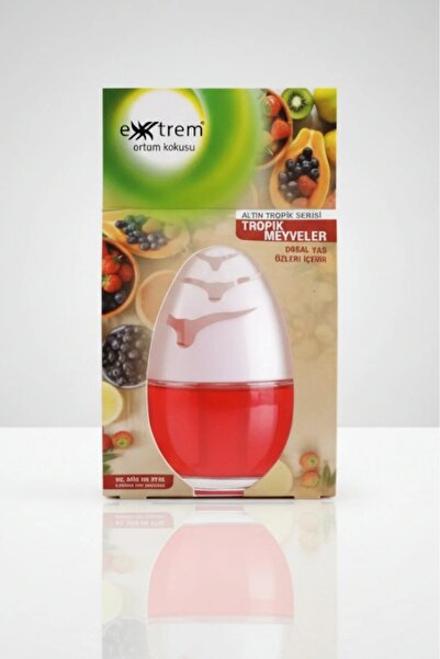 Extrem Tropik Meyveler Küre Oda ve Araba Kokusu – Dekoratif Cam Küre, 60 Gün ...