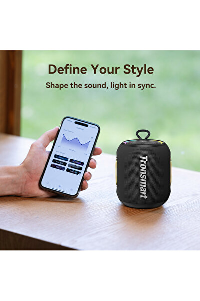 Tronsmart T8 Mini 16W Bluetooth Speaker, 360° Sound, IPX7 Waterproof, 20H Playtime, TWS, Blue