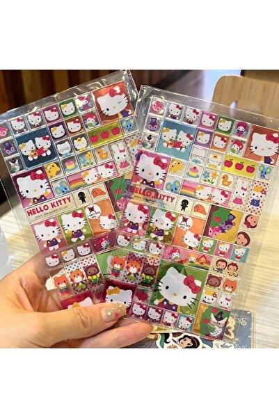 Miniso قطعتان من ملصقات هيلو كيتي الكرتونية اللطيفة من سانريو، ملصقات ناعمة ي...