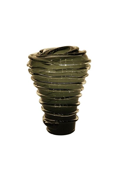 Lucky Art Βάζο Luckyart Γυάλινο Πράσινο Δαχτυλίδι 25,5x25,5x30cm