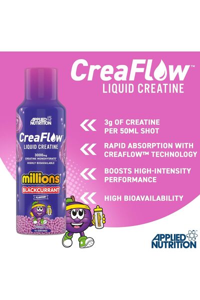 applied nutrition Creaflow Liquid Creatine, Black Currant, 500 ML, Support Muscle Growth