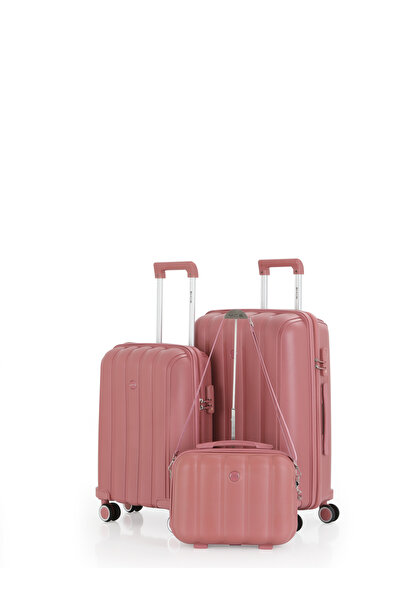 MÇS Polipropilen 3'lü Valiz Seti Orta & Kabin & Makyaj V305