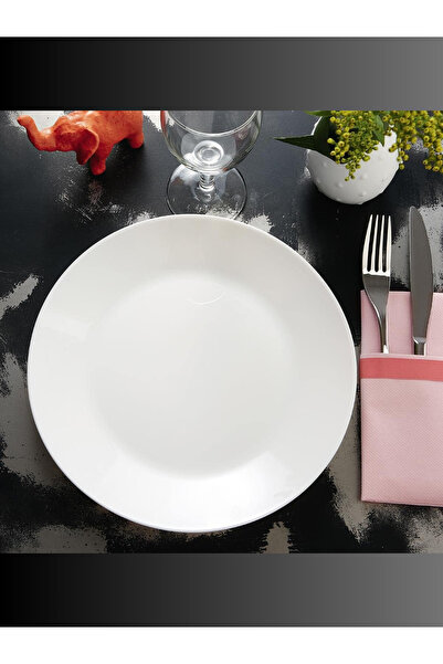 Luminarc Arcopal Zelie 6 Adet Pasta Takımı.(BEYAZ 19 CM-PASTA-TATLI TABAĞI)-Madame Luda Mağazaları.