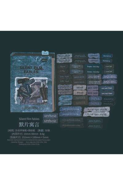 Choice ملصقات حروف إنجليزية عتيقة من SC-TZ-Brown، 50 قطعة، مصنوعة من ورق خاص،...