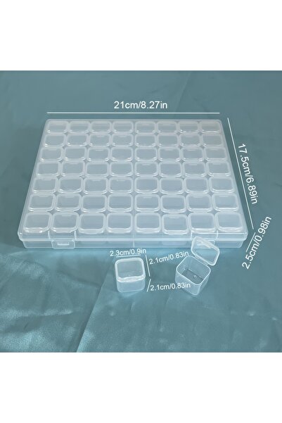 Choice 56DL 28/56-Grid Craft Storage Organizer Box - Portable, Bead Container...