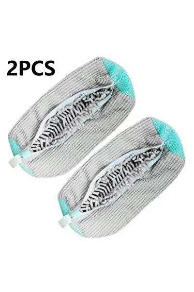 Choice قطعتان رماديتان، نصف قطعة من واقيات أكياس الغسيل المصنوعة من ألياف البوليستر الناعمة، مناسبة لغسل الأحذية في الغسالة