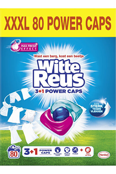 Reus Witte Laundry Capsules 3+1, 80 Pieces