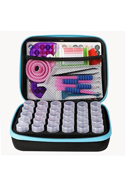 Choice 30BaoBlueGJ12YCT Diamond Painting Tool Set Storage Bag Tool Box Hand Luggage Tool Set 30 Tools