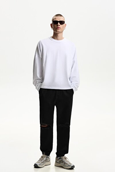 Bershka Ripped jogger jeans