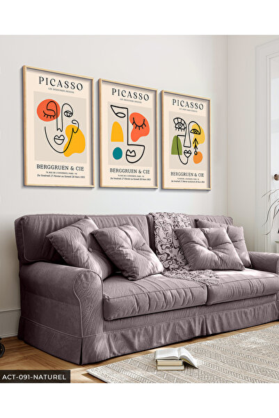 Evinemoda Picasso Berggruen & Cie 3-dijelna slika u drvenom okviru