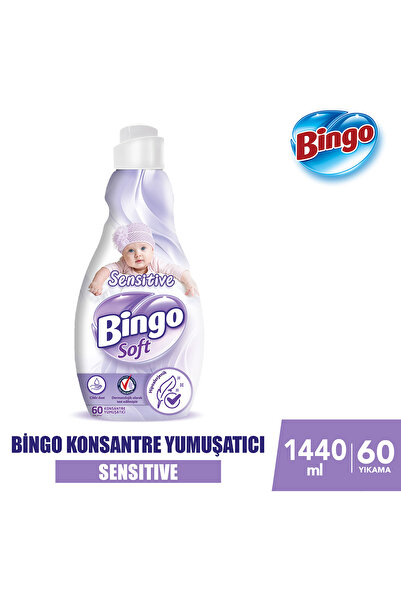 Bingo Soft Konsantre Çamaşır Yumuşatıcısı Sensitive 1440 ml X 6 Adet