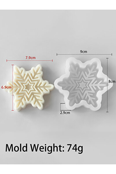 Choice قالب شمعة سيليكون ثلاثي الأبعاد على شكل ندفة ثلج، قالب صابون عيد الميل...