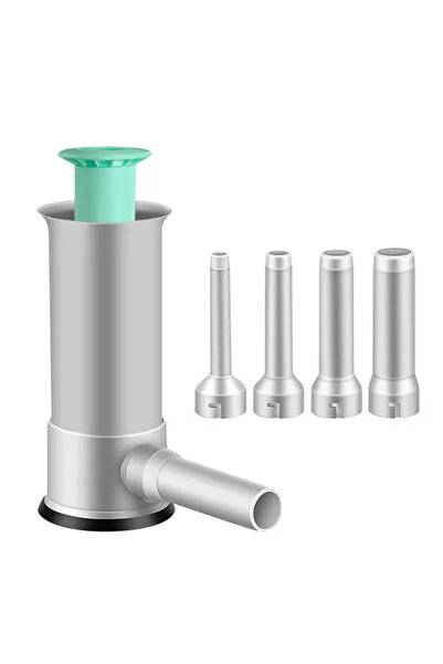 Choice آلة حشو السجق S Set مع 4 أنابيب حشو، أداة حشو اللحوم، أداة حشو السجق، دليل منزلي