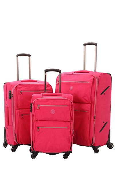 MÇS Üçlü Lüx Kumaş Valiz Seti V111