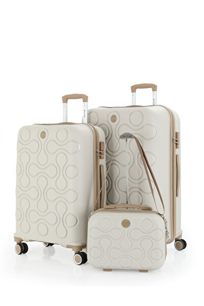 MÇS Mçs Polipropilen 3'lü Valiz Seti Büyük & Orta & Makyaj V376